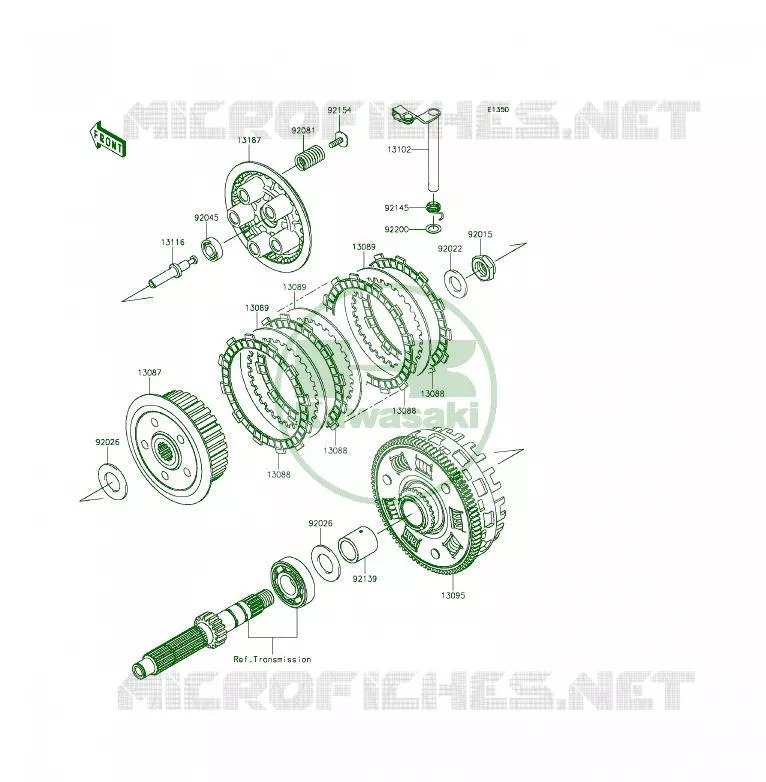 EMBRAYAGE Kawasaki MOTOS 650 2013 ER-6F  EX650EDS