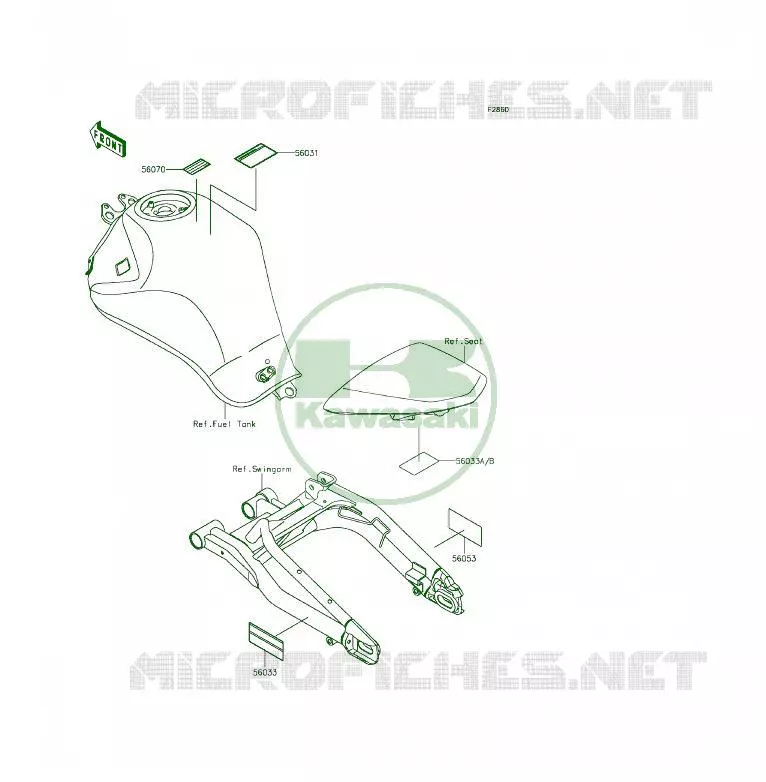 Labels(ECF) Kawasaki MOTOS 650 2013 ER-6F  EX650EDS