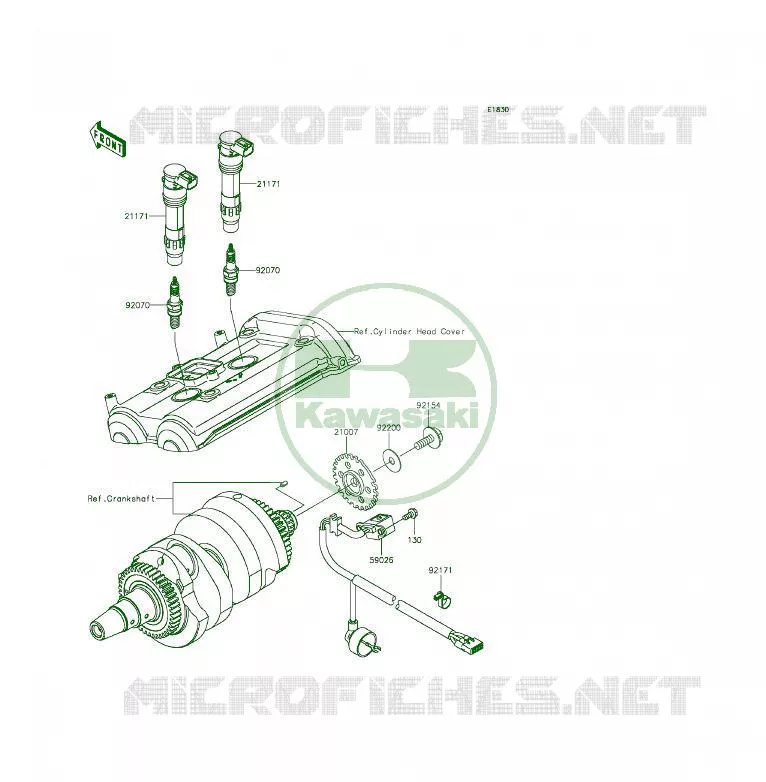 SYSTEME D&acute;ALLUMAGE Kawasaki MOTOS 650 2013 ER-6F  EX650EDS