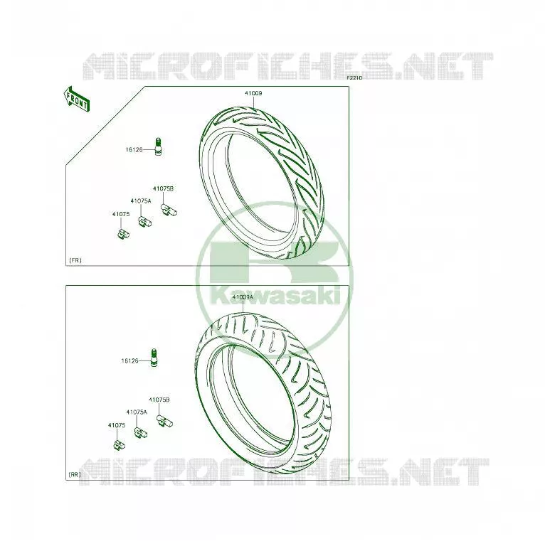 Tires(ECF-EFF) Kawasaki MOTOS 650 2013 ER-6F  EX650EDS