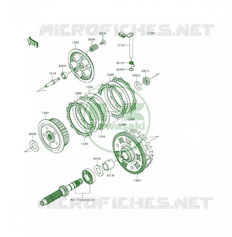 EMBRAYAGE Kawasaki MOTOS 650 2013 ER-6F  EX650EDS