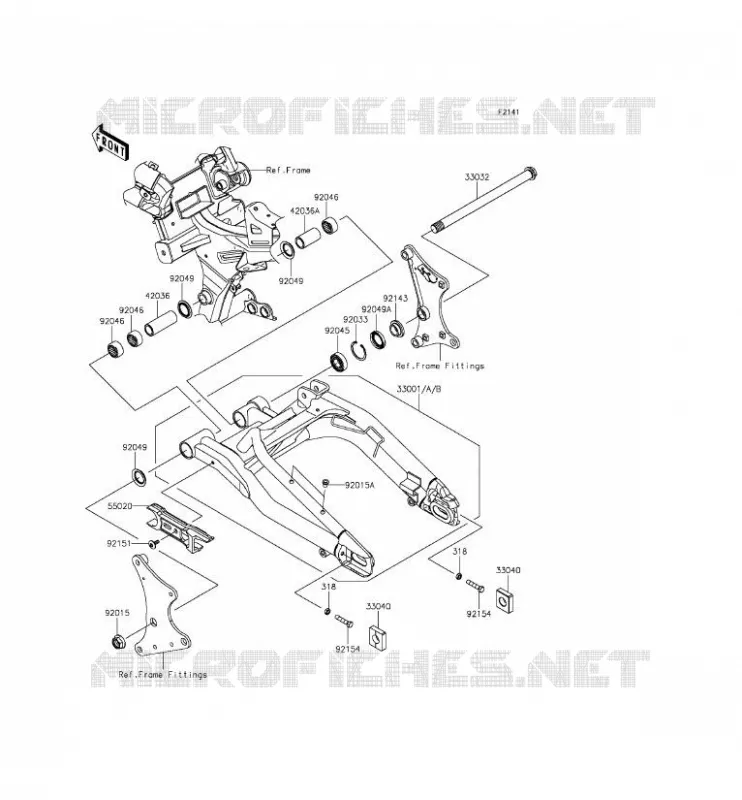 BRAS OSCILLANT Kawasaki MOTOS 650 2013 ER-6F  EX650EDS