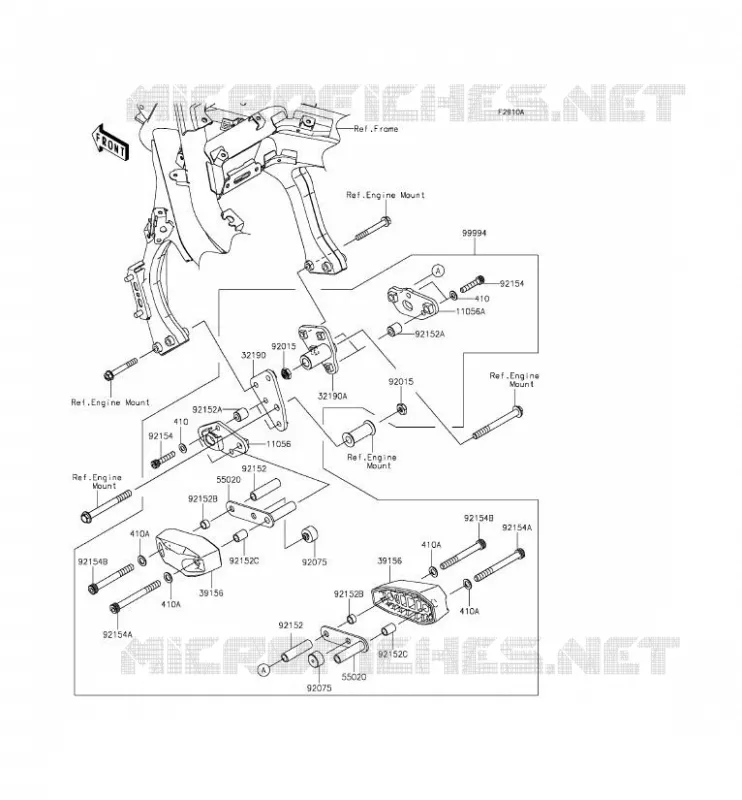 ACCESSOIRE (PROTECTION MOTEUR) Kawasaki MOTOS 650 2013 ER-6F  EX650EDS
