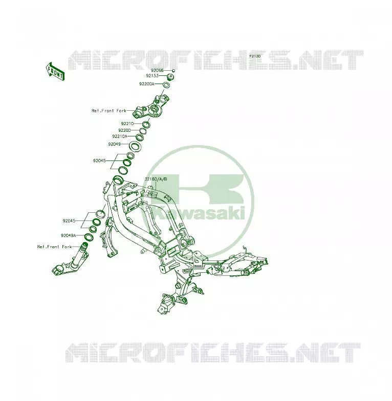 CH&Acirc;SSIS Kawasaki MOTOS 650 2014 ER-6F  EX650EEF