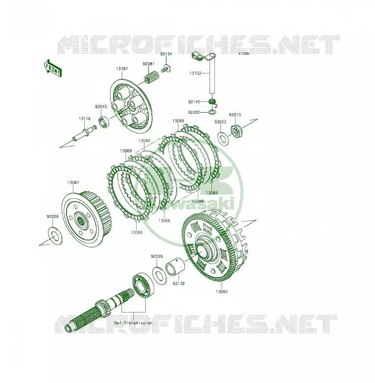 EMBRAYAGE Kawasaki MOTOS 650 2014 ER-6F  EX650EEF