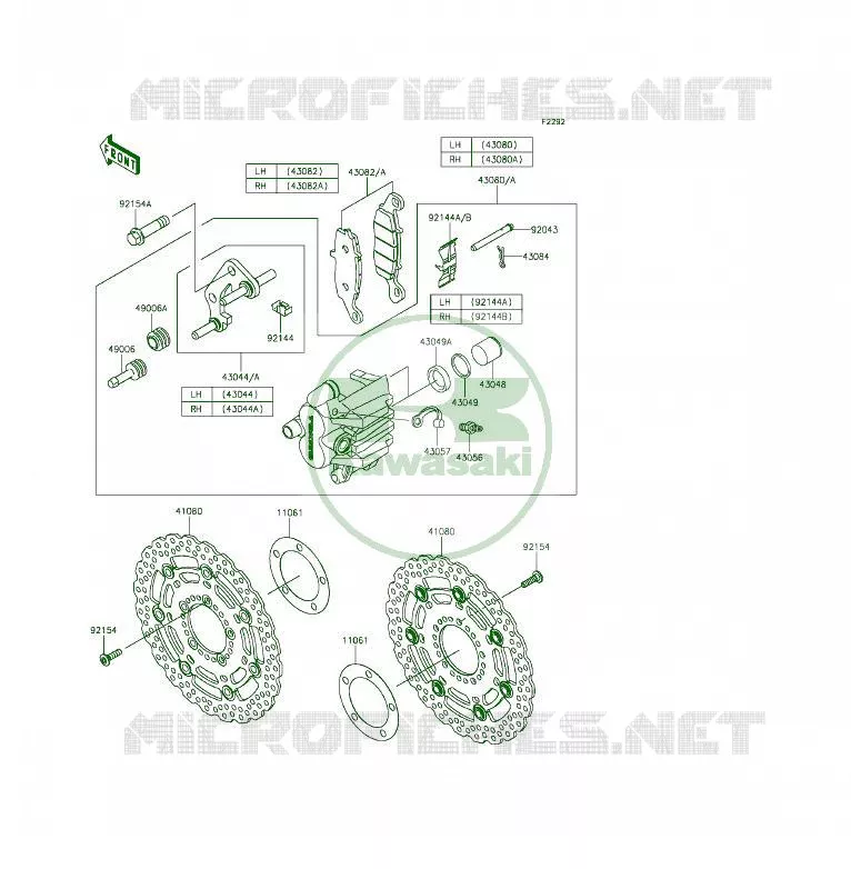 FREIN AVANT Kawasaki MOTOS 650 2014 ER-6F  EX650EEF