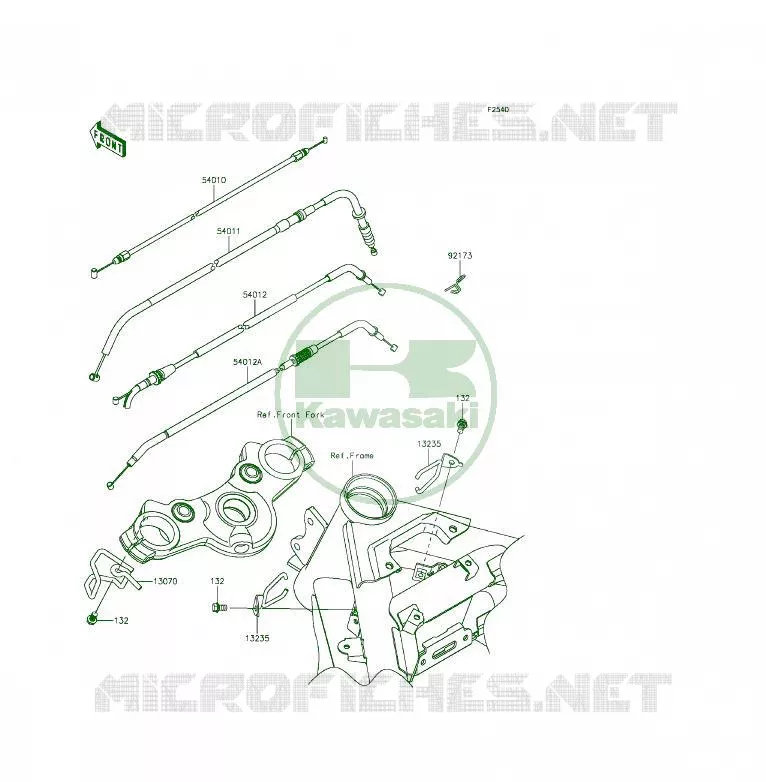 CABLES Kawasaki MOTOS 650 2014 ER-6F  EX650EEF