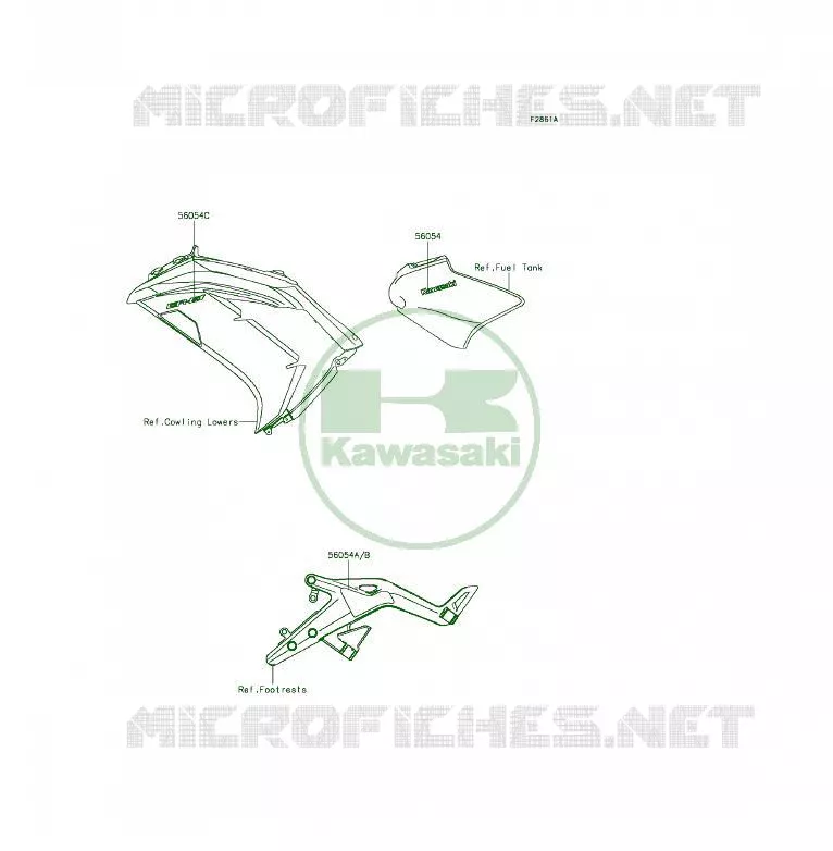 Decals(Black)(ECF) Kawasaki MOTOS 650 2014 ER-6F  EX650EEF