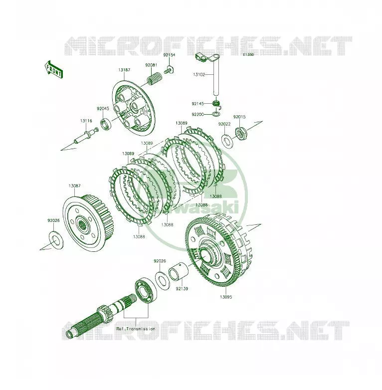 EMBRAYAGE Kawasaki MOTOS 650 2014 ER-6F  EX650EEF