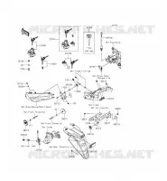 CONTACTEUR SERRURE/R&Eacute;FLECTEUR pour Kawasaki ER-6F 2014