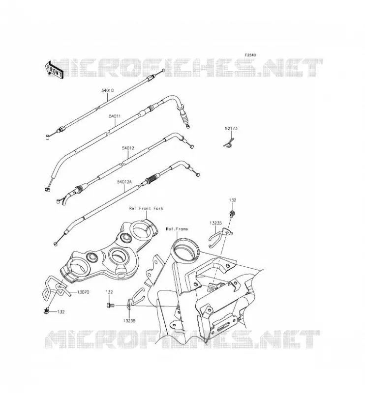 CABLES Kawasaki MOTOS 650 2014 ER-6F  EX650EEF