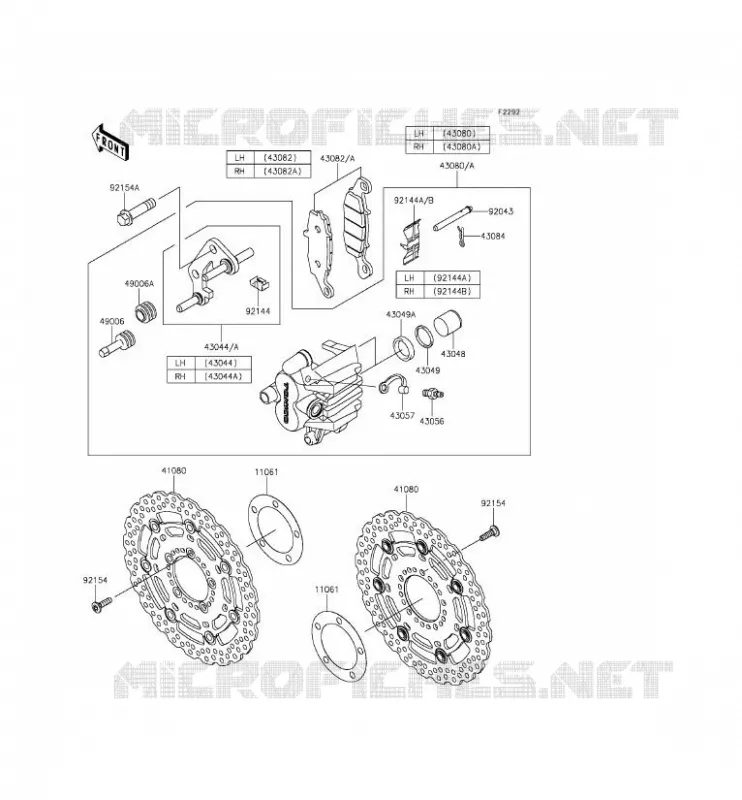 FREIN AVANT Kawasaki MOTOS 650 2014 ER-6F  EX650EEF