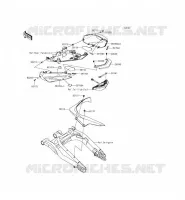 CACHE LAT&Eacute;RAL/GARDE CHAINE pour Kawasaki ER-6F 2014