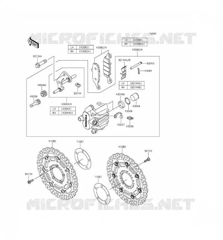 FREIN AVANT Kawasaki MOTOS 650 2014 ER-6F  EX650EEF