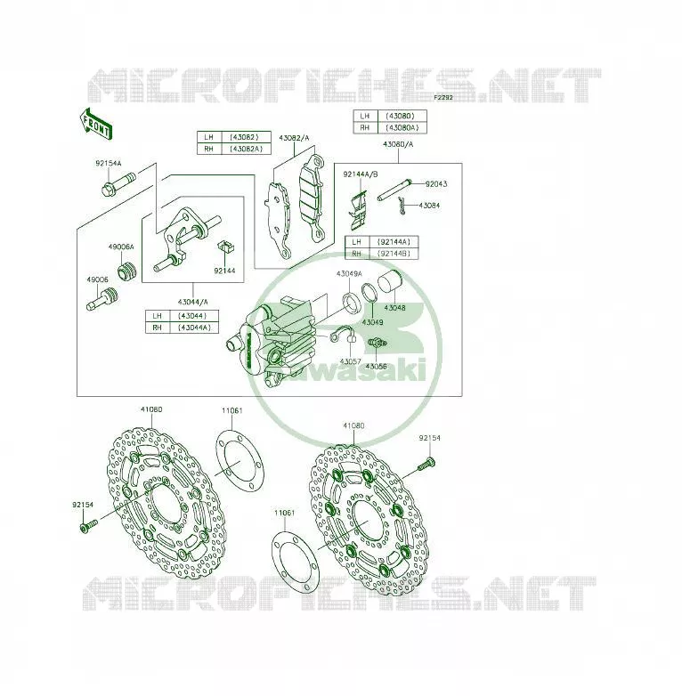FREIN AVANT Kawasaki MOTOS 650 2015 ER-6F  EX650EFF