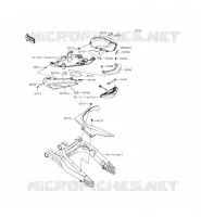 CACHE LAT&Eacute;RAL/GARDE CHAINE pour Kawasaki ER-6F 2015