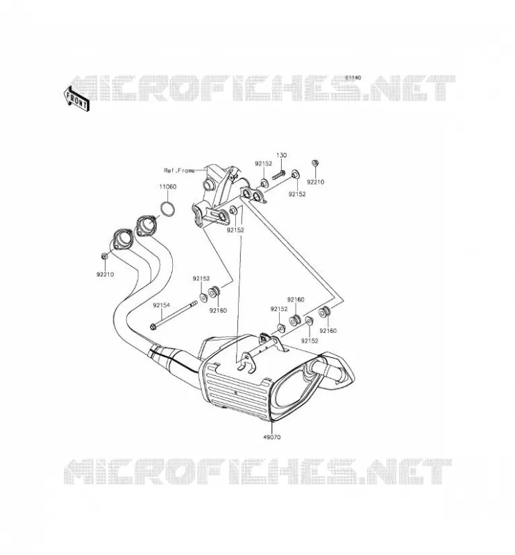 &Eacute;CHAPPEMENT Kawasaki MOTOS 650 2015 ER-6F  EX650EFF
