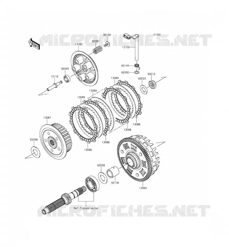 EMBRAYAGE Kawasaki MOTOS 650 2015 ER-6F  EX650EFF