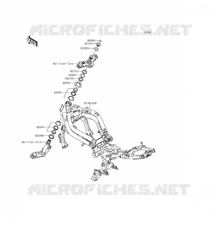 CH&Acirc;SSIS Kawasaki MOTOS 650 2012 ER-6F ABS  EX650FCF