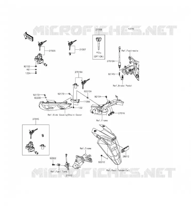 CONTACTEUR Kawasaki MOTOS 650 2012 ER-6F ABS  EX650FCF