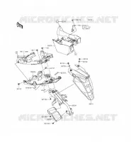 GARDE BOUE ARRI&Egrave;RE pour Kawasaki ER-6F ABS 2012