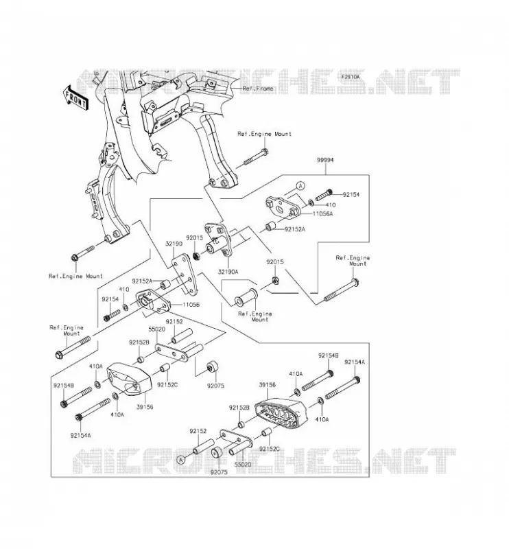 ACCESSOIRE (PROTECTION MOTEUR) Kawasaki MOTOS 650 2012 ER-6F ABS  EX650FCF
