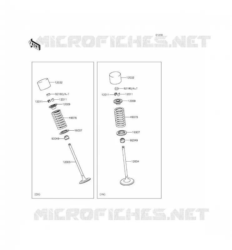 SOUPAPE Kawasaki MOTOS 650 2013 ER-6F ABS  EX650FDS