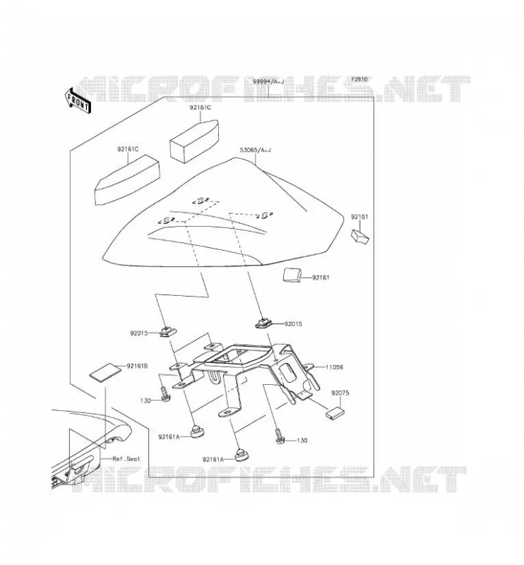 ACCESSOIRE (COUVRE SELLE) Kawasaki MOTOS 650 2013 ER-6F ABS  EX650FDS