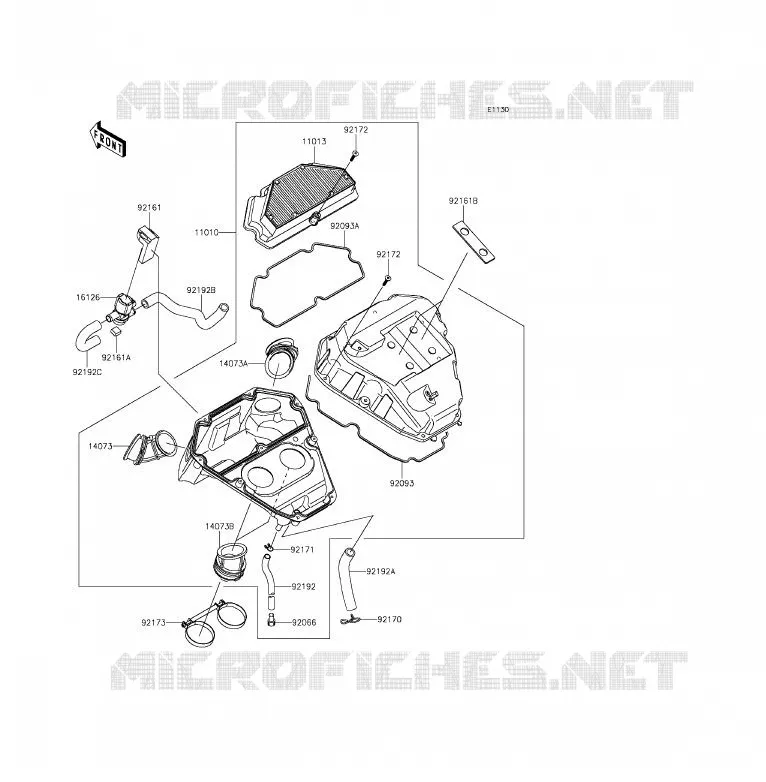 FILTRE A AIR Kawasaki MOTOS 650 2013 ER-6F ABS  EX650FDS