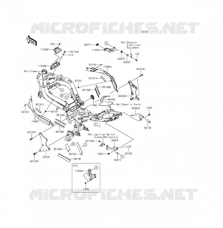 PIECE DE CADRE (COUVERTURE) Kawasaki MOTOS 650 2013 ER-6F ABS  EX650FDS
