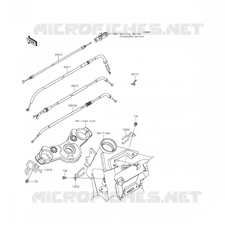 CABLES Kawasaki MOTOS 650 2013 ER-6F ABS  EX650FDS