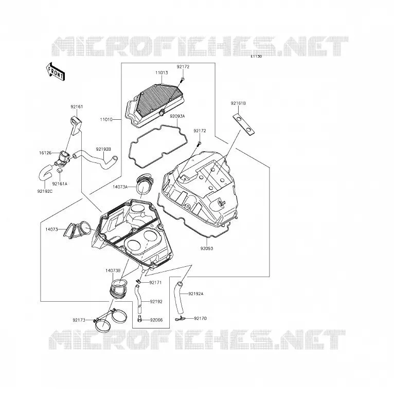 FILTRE A AIR Kawasaki MOTOS 650 2013 ER-6F ABS  EX650FDS