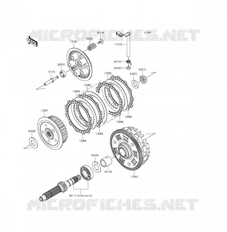 EMBRAYAGE Kawasaki MOTOS 650 2013 ER-6F ABS  EX650FDS