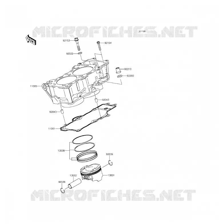 CYLINDRE/PISTON Kawasaki MOTOS 650 2013 ER-6F ABS  EX650FDS