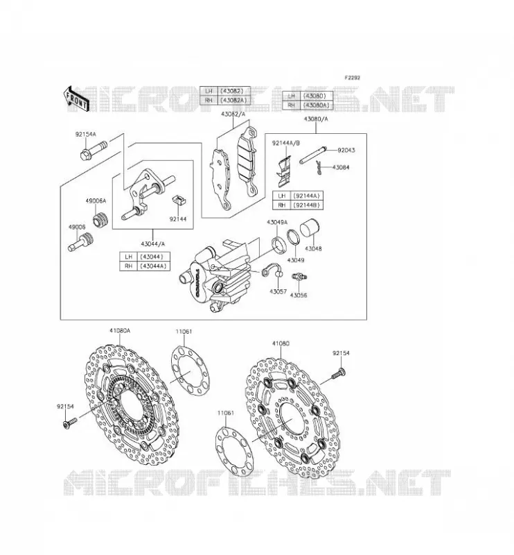 FREIN AVANT Kawasaki MOTOS 650 2014 ER-6F ABS  EX650FEF