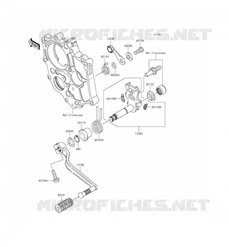 SELECTEUR Kawasaki MOTOS 650 2014 ER-6F ABS  EX650FEF
