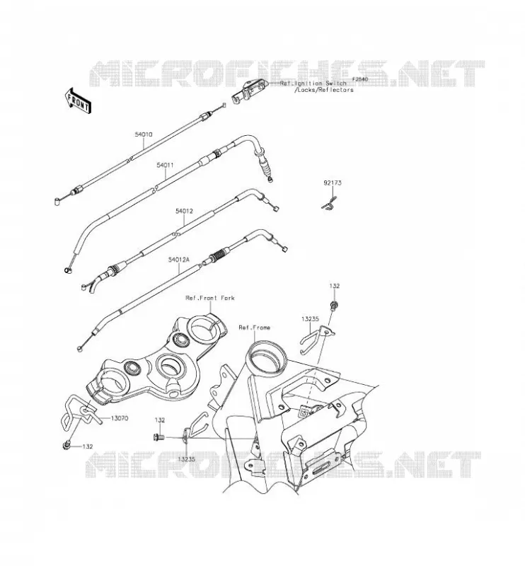 CABLES Kawasaki MOTOS 650 2014 ER-6F ABS  EX650FEF