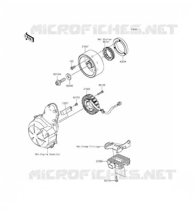 G&Eacute;N&Eacute;RATEUR Kawasaki MOTOS 650 2014 ER-6F ABS  EX650FEF