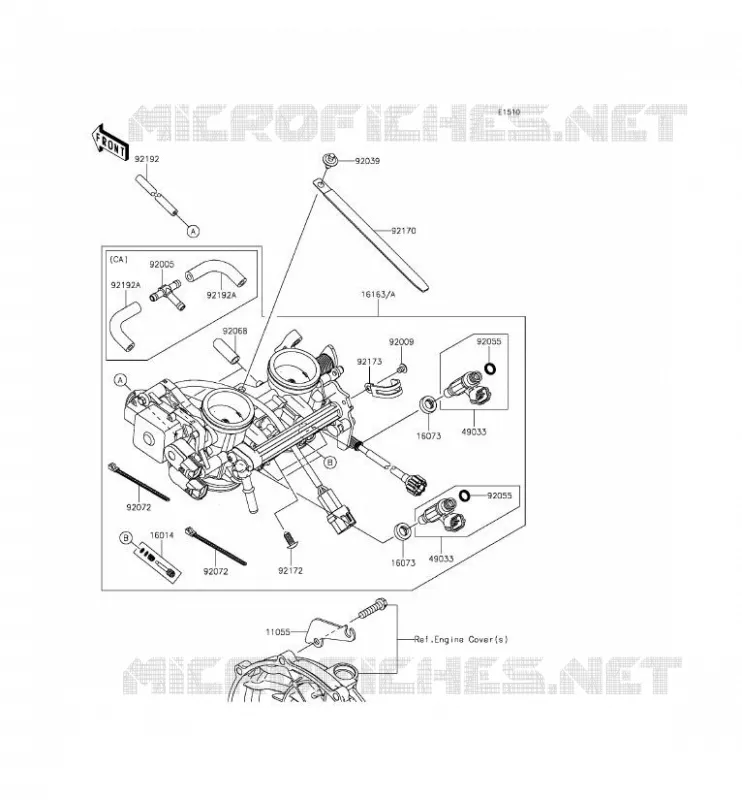 CARBU Kawasaki MOTOS 650 2014 ER-6F ABS  EX650FEF