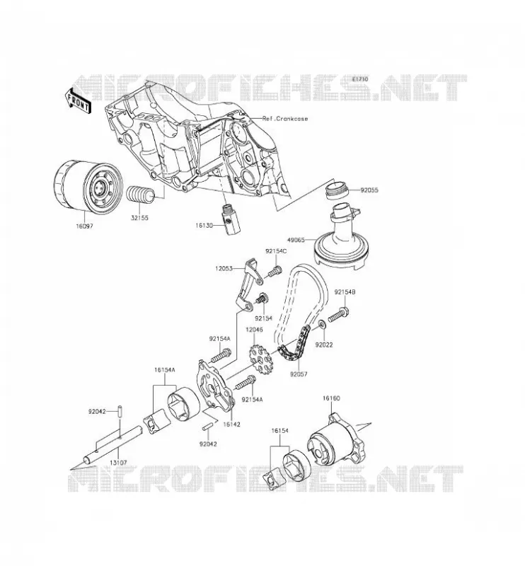 POMPE A HUILE Kawasaki MOTOS 650 2015 ER-6F ABS  EX650FFF