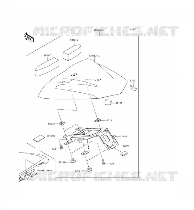 ACCESSOIRE (COUVRE SELLE) Kawasaki MOTOS 650 2015 ER-6F ABS  EX650FFF