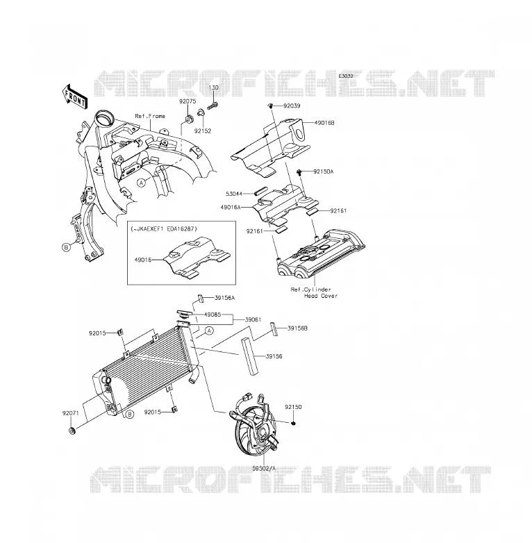 RADIATEUR Kawasaki MOTOS 650 2015 ER-6F ABS  EX650FFF