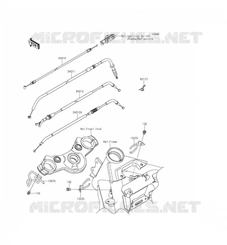CABLES Kawasaki MOTOS 650 2015 ER-6F ABS  EX650FFF