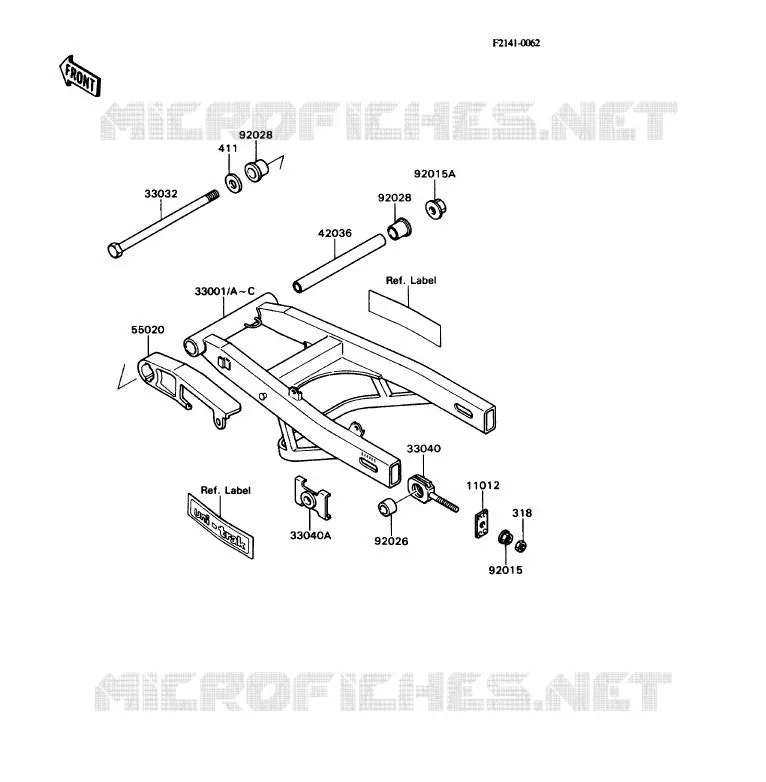 BRAS OSCILLANT Kawasaki MOTOS 80 1990 KD80X  KD80-N3