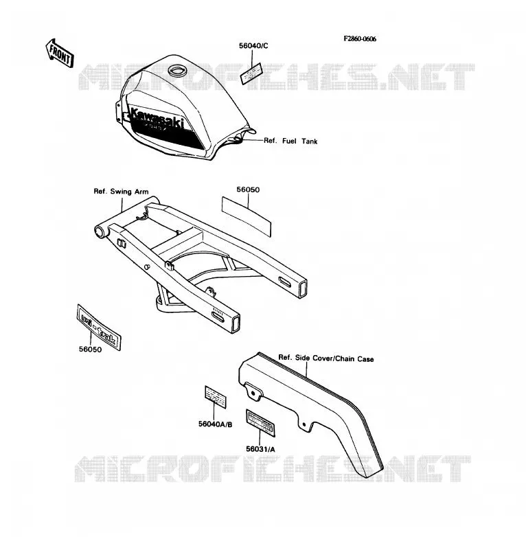 LABEL Kawasaki MOTOS 80 1990 KD80X  KD80-N3