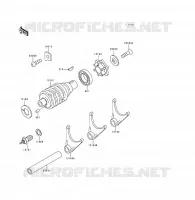 BARILLET/FOURCHETTE pour Kawasaki KDX125SR 1991