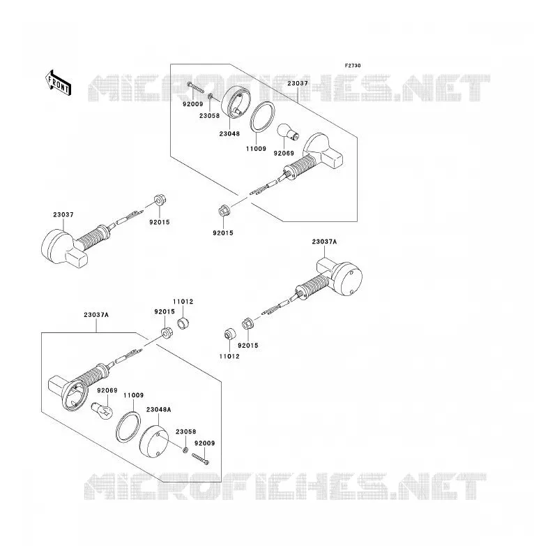 CLIGNOTANT Kawasaki MOTOS 125 1992 KDX125SR  KDX125-A3