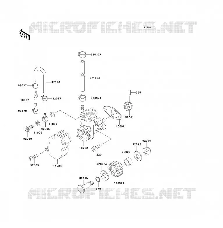 POMPE A HUILE Kawasaki MOTOS 125 1993 KDX125SR  KDX125-A4