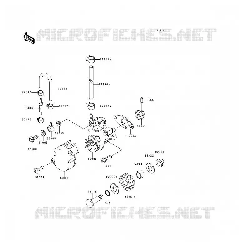 POMPE A HUILE Kawasaki MOTOS 125 1992 KDX125SR  KDX125-B3