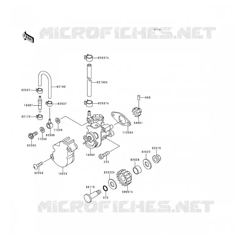 POMPE A HUILE Kawasaki MOTOS 125 1993 KDX125SR  KDX125-B4